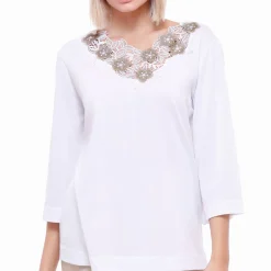 Top Manches 3/4 En Coton