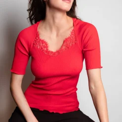 Top Manches 3/4 En Coton Fil D'Ecosse