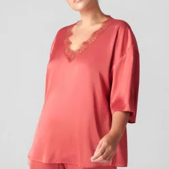 Top Manches 3/4 En Satin