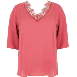 Top Manches 3/4 En Satin