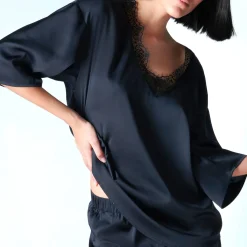 Top Manches 3/4 En Satin
