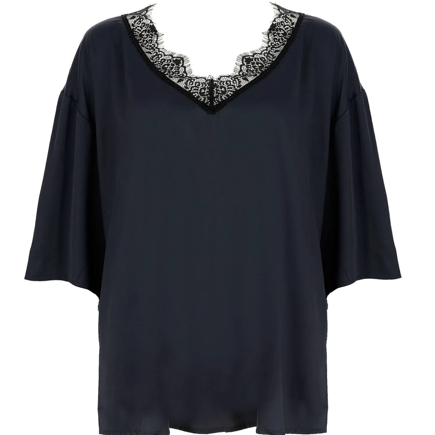 Top Manches 3/4 En Satin