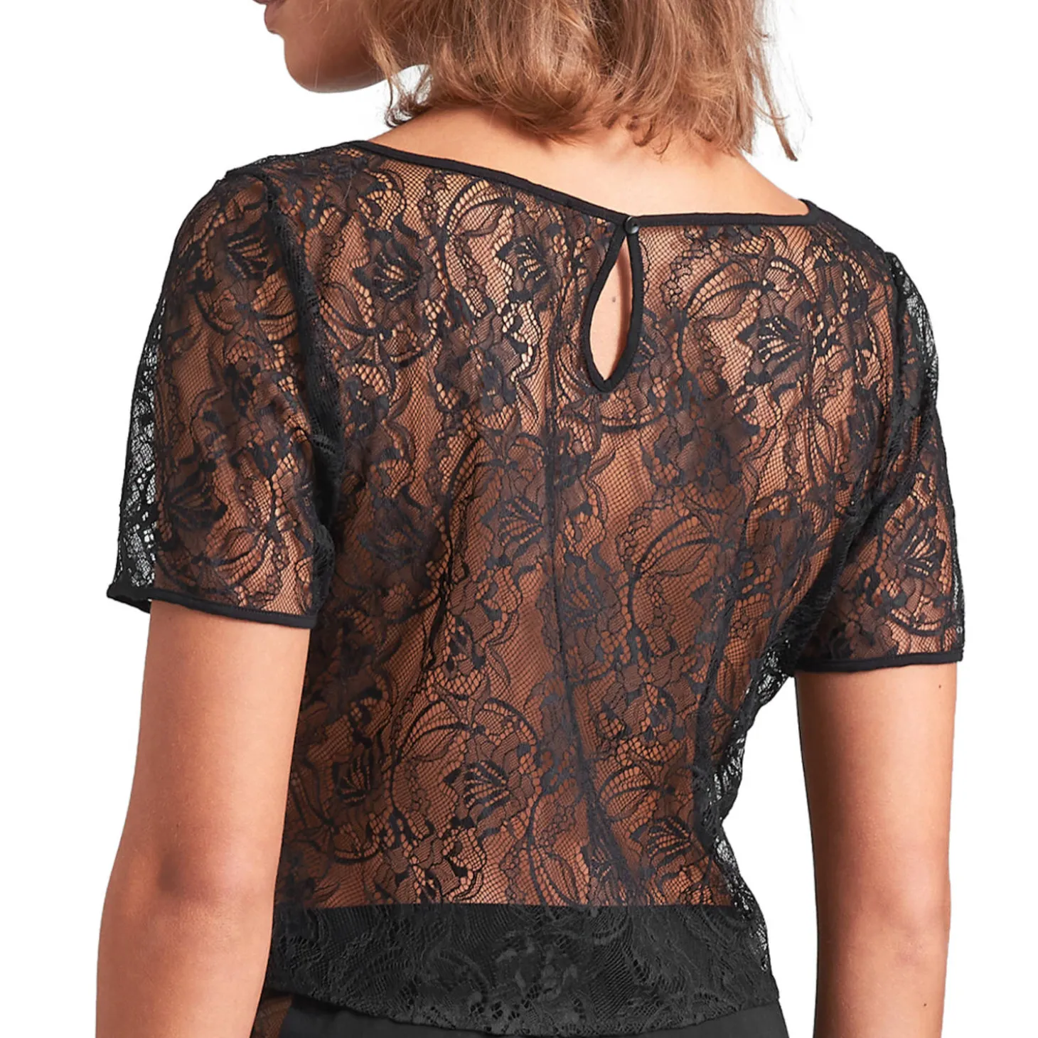 Top Manches Courtes En Dentelle