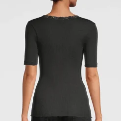 Top Manches Courtes En Laine Merinos Et Soie