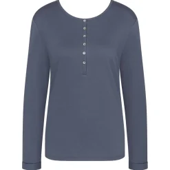 Top Manches Longues Boutonne En Coton