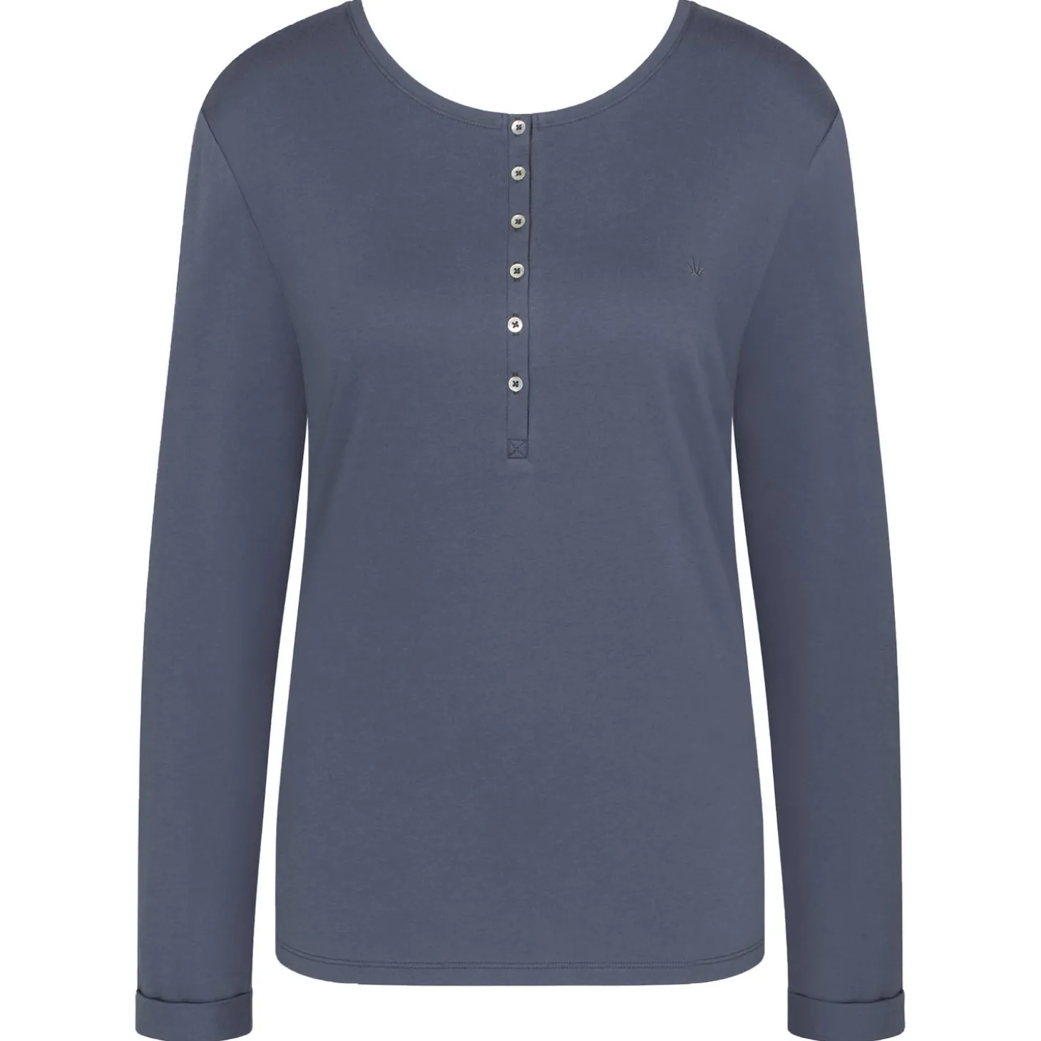 Top Manches Longues Boutonne En Coton
