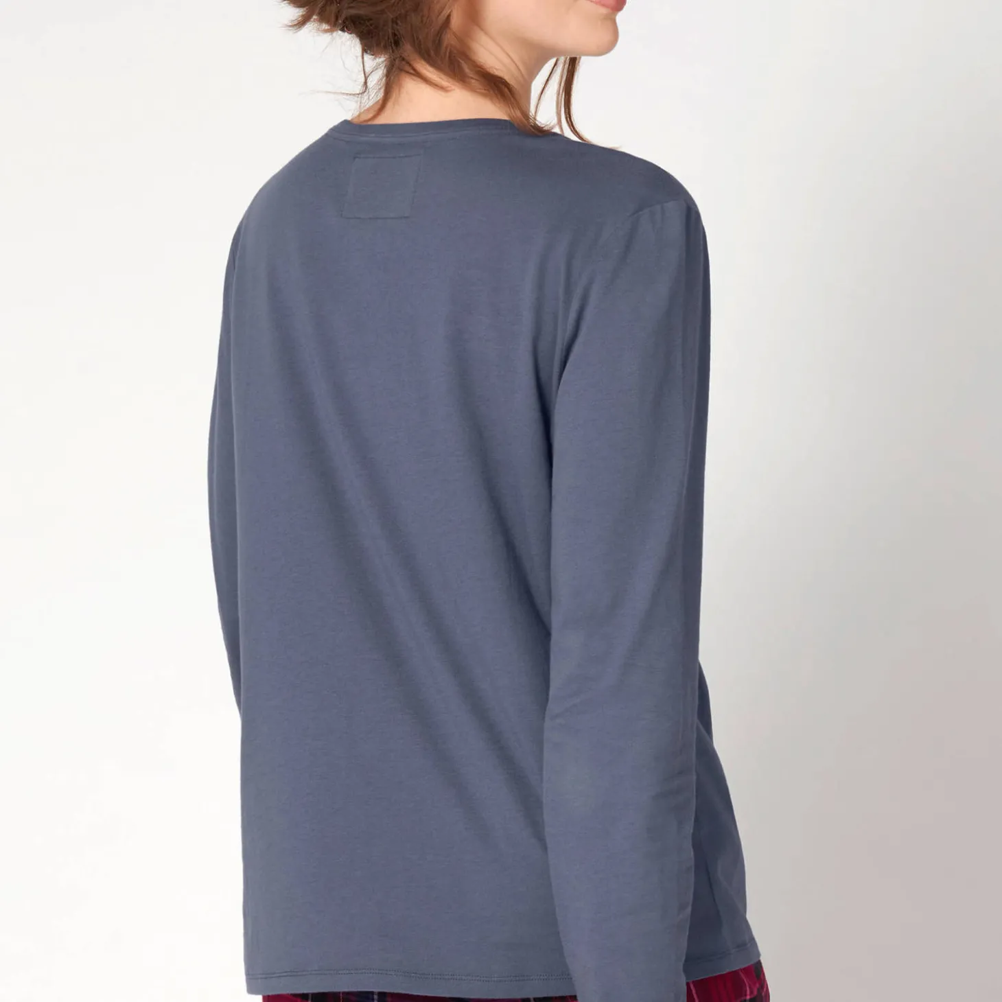 Top Manches Longues Boutonne En Coton