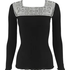 Top Manches Longues En Coton Fil D'Ecosse