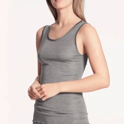 Top Sans Manches En Laine Et Soie