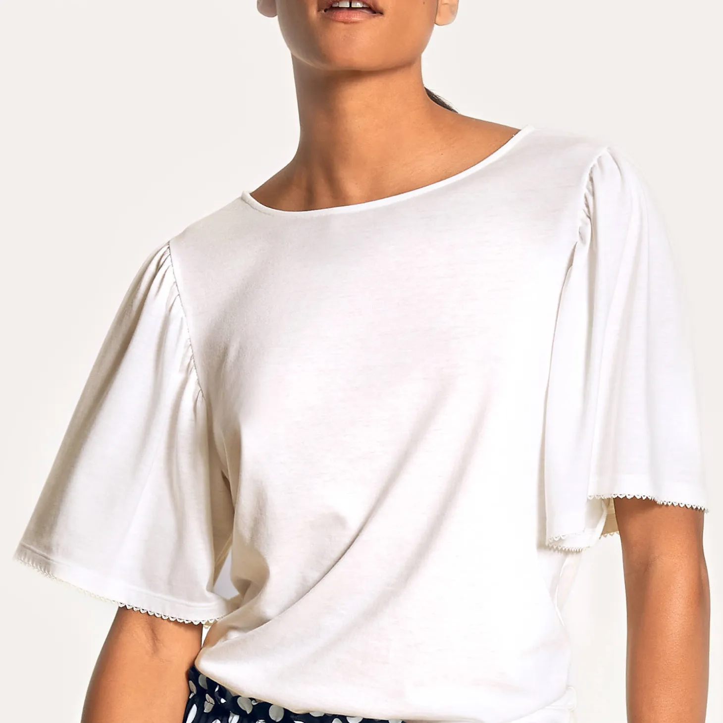 T-Shirt Col Rond En Coton