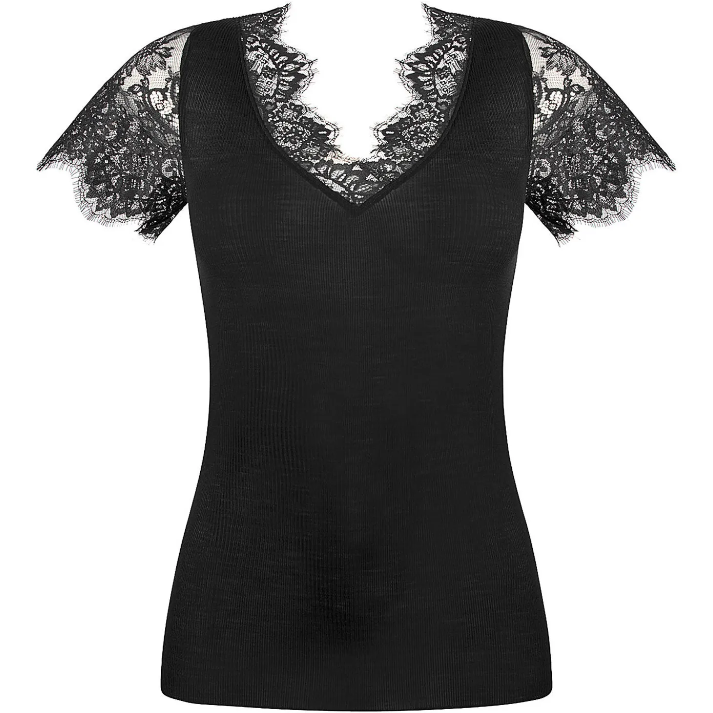 T-Shirt En Laine Et Soie